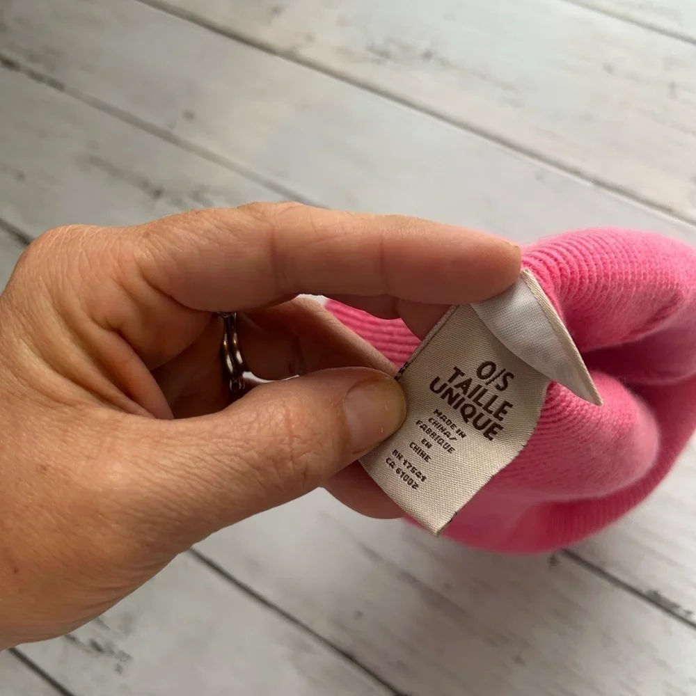 UGG, pink beanie with adorable ears one size